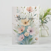 Elegant Floral Thank You Card Bedankkaart (Staand voorkant)