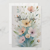 Elegant Floral Thank You Card Bedankkaart (Voorkant / Achterkant)