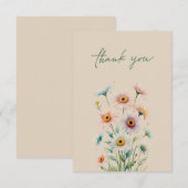 Elegant Floral Thank You Card Bedankkaart (Voorkant / Achterkant)