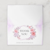 Elegant Floral Thank You Card Plaatskaartje (Buitenkant ongevouwen)