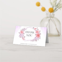 Elegant Floral Thank You Card   Plaatskaartje
