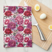 Elegant Floral Theedoek (Quarter Fold)