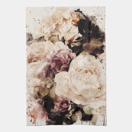 Elegant Floral Theedoek (Verticaal)