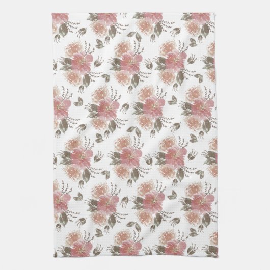 Elegant Floral Theedoek (Verticaal)