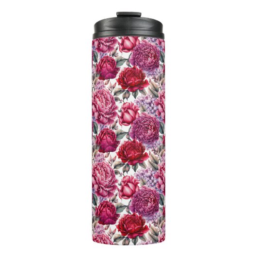 Elegant Floral Thermosbeker (Voorkant)