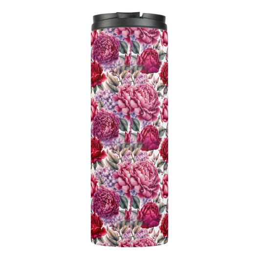 Elegant Floral Thermosbeker (Achterkant)