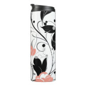 Elegant Floral Thermosbeker (Geroteerd rechts)