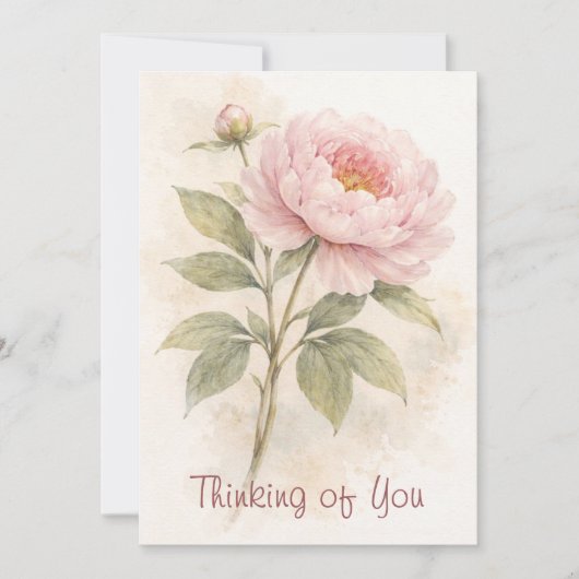 Elegant Floral Thinking Of You Card Feestdagenkaart (Voorkant)