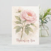 Elegant Floral Thinking Of You Card Feestdagenkaart (Staand voorkant)