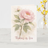 Elegant Floral Thinking Of You Card Kaart (Gele Bloem)