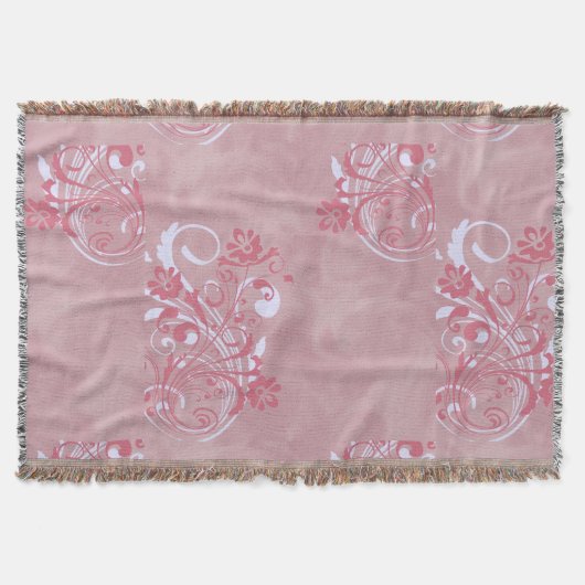 Elegant Floral Throw Blankets Deken (Voorkant)