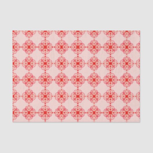 Elegant Floral Tissue Paper Oranje Haze small Tissuepapier (Voorkant)