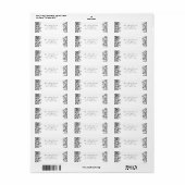 Elegant Floral Toile Label zwart-wit (Full Sheet)