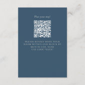 Elegant Floral Toile QR Code Wedding Details Informatiekaartje (Achterkant)