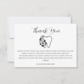 Elegant Floral Tooth Dental Graduation Bedankkaart (Voorkant)