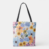 Elegant Floral Tote Bag – Zahra_Design Signature (Achterkant)