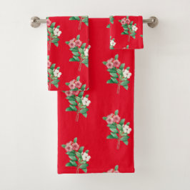 Elegant Floral Towel Bad Handdoek