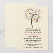 Elegant Floral Tree Bat Mitzvah Uitnodiging (Voorkant / Achterkant)