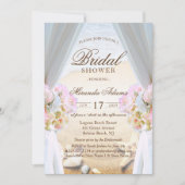 Elegant Floral Tropical Beach Vrijgezellenfeest Kaart (Voorkant)