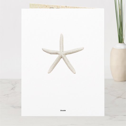 Elegant Floral Tropical Beach Wedding Programme Kaart (Achterkant)