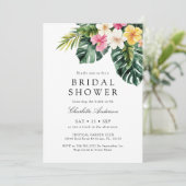 Elegant Floral Tropisch Vrijgezellenfeest Kaart (Staand voorkant)