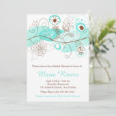 Elegant Floral Twist Vrijgezellenfeest in Green Kaart (Staand voorkant)