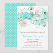 Elegant Floral Twist Vrijgezellenfeest in Green Kaart (Voorkant / Achterkant)