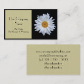 Elegant, Floral, Two Tone, Daisy Visitekaartje (Voorkant / Achterkant)