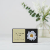 Elegant, Floral, Two Tone, Daisy Visitekaartje (Staand voorkant)