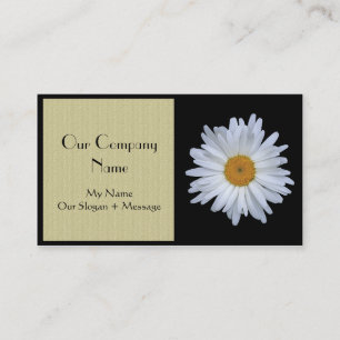 Elegant, Floral, Two Tone, Daisy Visitekaartje