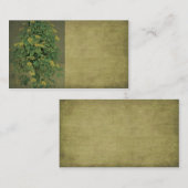 Elegant, Floral, Two Tone Green, Visitekaartje (Voorkant / Achterkant)