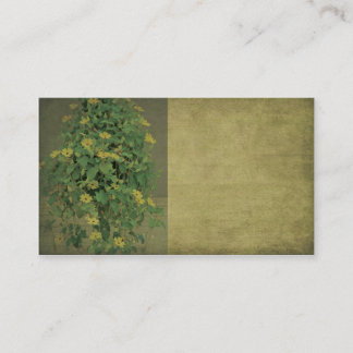 Elegant, Floral, Two Tone Green, Visitekaartje