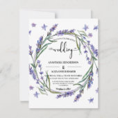 Elegant Floral Uitnodiging tot bruiloft. (Voorkant)