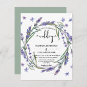 Elegant Floral Uitnodiging tot bruiloft. (Voorkant / Achterkant)