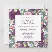 Elegant Floral | Uitnodiging tot weddenschap tusse (Voorkant)