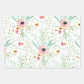 Elegant Floral Unicorn Inpakpapier Vel (Voorkant 3)