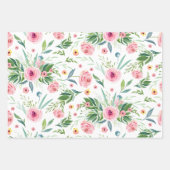 Elegant Floral Unicorn Inpakpapier Vel (Voorkant 2)