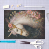 Elegant Floral Unicorn Tissuepapier (Craft)