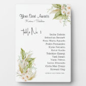 Elegant Floral Uw stoel wachten op trouwtafel nr. Fotoplaat (voorkant)