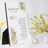 Elegant Floral Uw stoel wachten op trouwtafel nr. Fotoplaat