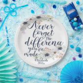 Elegant Floral vergeet het verschil nooit Papieren Bordje (Feest)