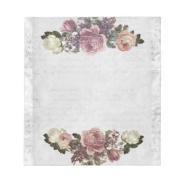 Elegant Floral  Victoriaans zwart-wit Notitieblok