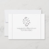 Elegant Floral Vine Monogram Notitiekaartje (Achterkant)