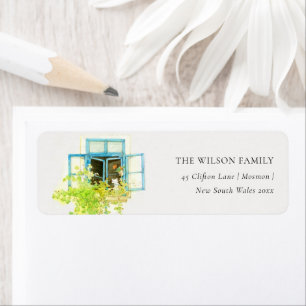 Elegant Floral Vine Venster hebben wij Bewegd Adre Etiket