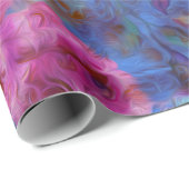 Elegant Floral Violet Roos Pattern Wrapping Paper Cadeaupapier (Rol Hoek)
