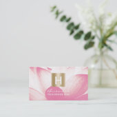 Elegant Floral Visitekaartje (Staand voorkant)