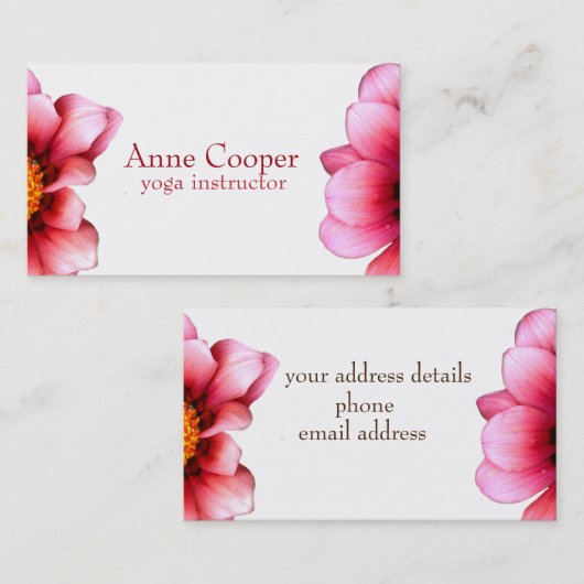 Elegant floral Visitekaartje (Voorkant / Achterkant)