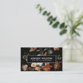 Elegant Floral Visitekaartje (Staand voorkant)