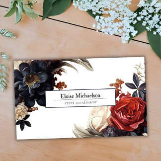 Elegant Floral Visitekaartje