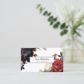 Elegant Floral Visitekaartje (Staand voorkant)